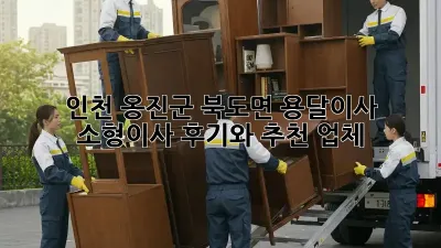 인천 옹진군 북도면 용달이사 소형이사 후기와 추천 업체