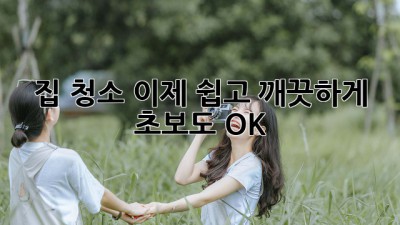 집 청소, 이제 쉽고 깨끗하게! 초보도 OK!