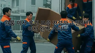 원룸 이사 후기 모음: 저렴하고 안전한 이사, 완벽 가이드